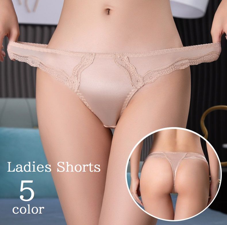 Tバックショーツ タンガ レディース 女性下着 パンツ パンティー レース シースルー 透け感 ヒップハング ローライズ 響きにくい 婦人用 セクシー おしゃれ 黒 ベージュ