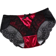 ヒップハンガーショーツ 単品 レディース レース シースルー 透け感 ローライズ ヒップハング パンツ パンティー 女性下着 サテン調 光沢感 リボン付き 大きいサイズ ランジェリー セクシー ローウエスト おしゃれ 婦人下着 M L XL 2XL