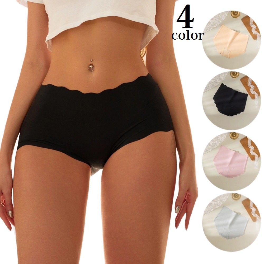 ボーイレッグ ボックスショーツ レディース 女性下着 パンツ フルバック シームレス 響きにくい シンプル 無地 単色 パンティ 婦人用 女性用