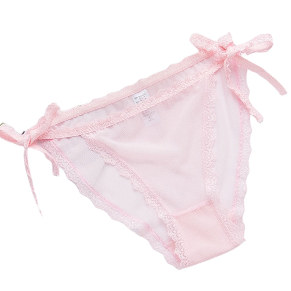ふんどしショーツ レディース 紐パンツ 女性 ふんどし型パンツ インナー 紐パン パンティー 下着 レース シースルー 透け感 リボン セクシー 可愛い