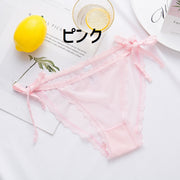 ふんどしショーツ レディース 紐パンツ 女性 ふんどし型パンツ インナー 紐パン パンティー 下着 レース シースルー 透け感 リボン セクシー 可愛い