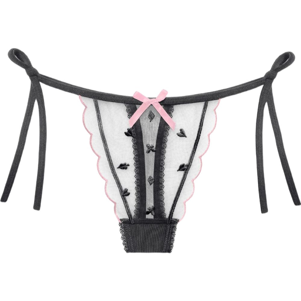 Tバックショーツ Gストリング 紐パン タンガ レディース レース セクシーランジェリー 下着 シースルー 透け感 ローライズ 響きにくい 通気性 ヒップハング ヒップハンガー インナー 勝負下着 ソング パンツ パンティ 肌着 サイドストリング 刺繍 リボン ハート ブラック ホワイト ブルー ピンク SEXY かわいい 大人可愛い おしゃれ 大人女子 女性 フリーサイズ