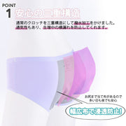 ＼ 同色2枚セット ／ 送料無料 シームレス サニタリー ショーツ 2枚組 全5色 生理用パンツ 生理中 レディース 女性用 夜用 産後 ナイト用 下着 パンツ 無縫製 ドライ 速乾 抗菌 講習 竹素材 お尻すっぽり