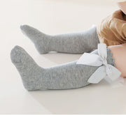 ハイソックス キッズ ベビー 女の子 子供用靴下 キッズソックス ベビーソックス ベビー靴下 子供用ソックス リボン かわいい おしゃれ 無地 黒 ピンク 白