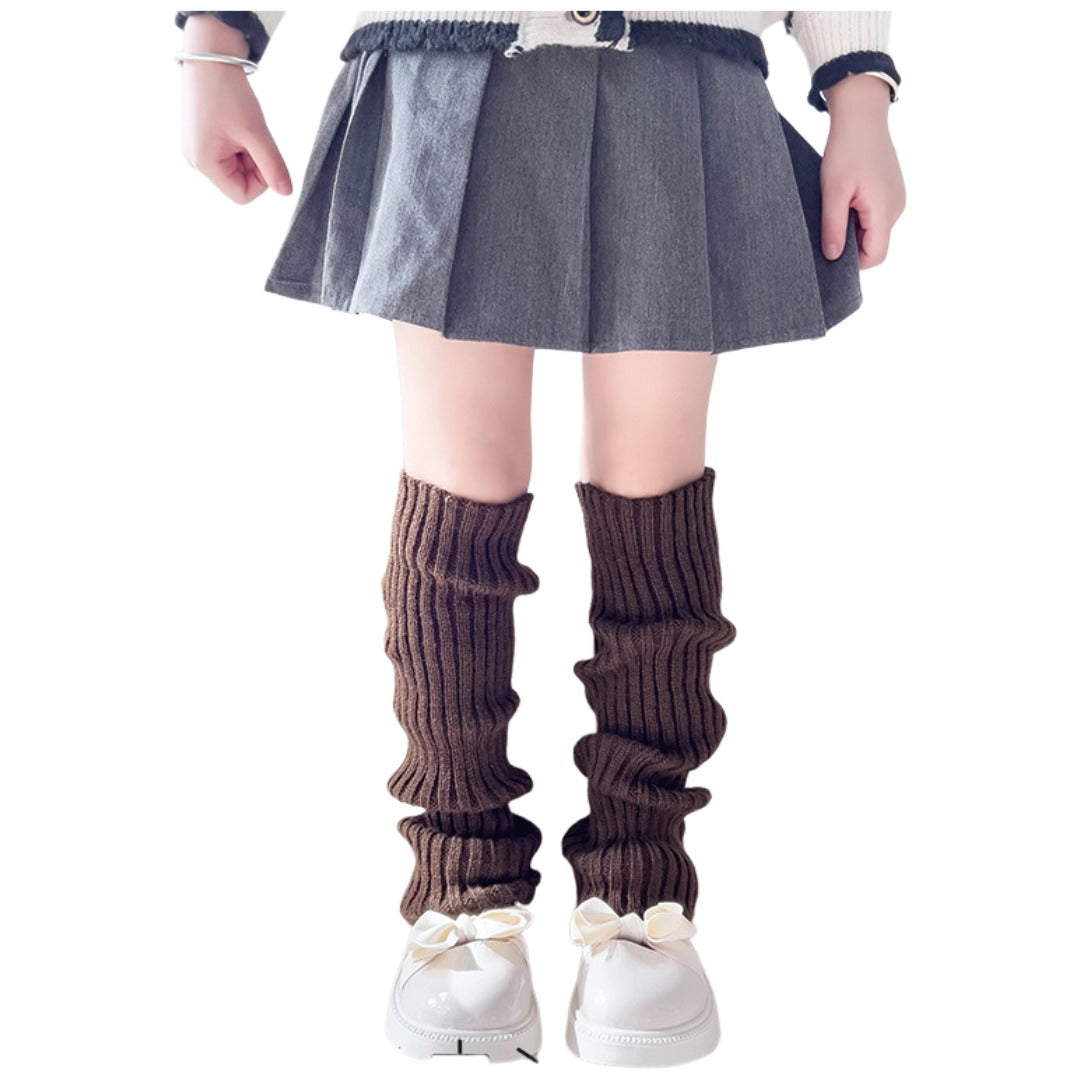 レッグウォーマー ルーズソックス 40cm キッズ 子供用 子ども ダークブラウン バリエーション画像