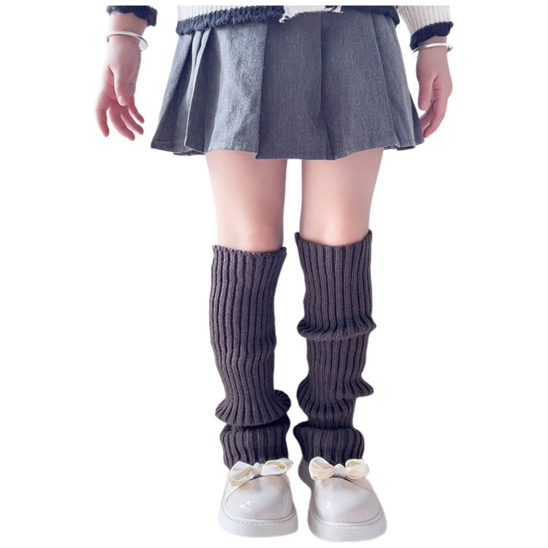 レッグウォーマー ルーズソックス 40cm キッズ 子供用 子ども ダークグレー バリエーション画像