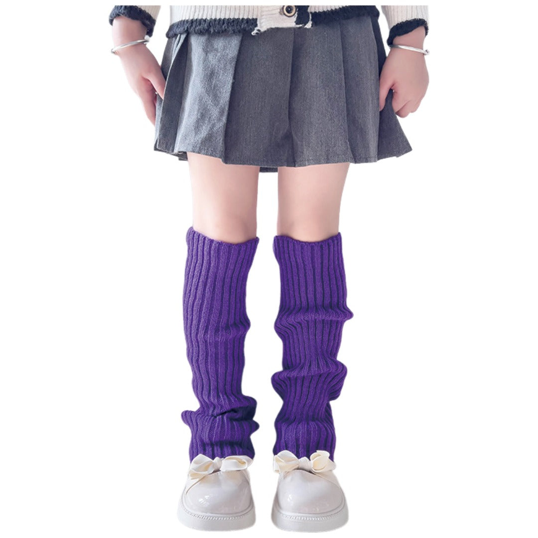 レッグウォーマー ルーズソックス 40cm キッズ 子供用 子ども ダークパープル バリエーション画像