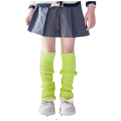 レッグウォーマー ルーズソックス 40cm キッズ 子供用 子ども ネオングリーン バリエーション画像