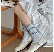 クルーソックス 靴下 レディース 女性用 婦人用 くつ下 クルー丈 3段 フリル シンプル カジュアル 可愛い お洒落 普段使い デイリー お出掛け