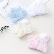 クルーソックス 靴下 ベビー キッズ 子供用 女の子 くつ下 薄手 メッシュ レース ショートソックス フリル キュート ガーリー かわいい おしゃれ ひらひら くるぶし丈 単色 お出かけ お呼ばれ パーティ 結婚式 プレゼント ギフト 白 ピンク 黄 青