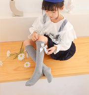 ハイソックス かかとなし靴下 キッズ 子供用 女の子 靴下 くつ下 レッグウェア リボンガーリー リブ 普段使い 発表会 入園式 入学式 卒園式 卒業式  ショート丈 クルー丈 コンクール 結婚式 膝下 ロング 単色 可愛い おしゃれ ホワイト 白 ブラック 黒 グレー ピンク 14cm 15cm 16cm 式服 礼服