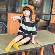 クルーソックス 靴下 キッズ かわいい シンプル おしゃれ リブ ストライプ 女の子 幼児 子供 保育園 小学生 カラバリ豊富