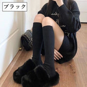 ハイソックス 靴下 くつ下 レディース 女性 膝下丈 ロング リブ 無地 単色 シンプル 定番 デイリー 普段使い お洒落 学生 女子 通学 通勤