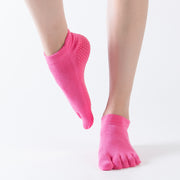 ヨガソックス レディース 5本指 ショート丈 くるぶし丈 滑り止め付き 靴下 くつ下 シンプル 運動 フィットネス ストレッチ ジョギング エクササイズ スポーツソックス 女性用 婦人用