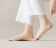 ハーフソックス パーツソックス トングソックス レース クッション付き レディース 女性用 靴下 くつ下 足裏パッド付き 靴擦れ防止 靴ずれ対策 オープントゥ 可愛い おしゃれ 下駄 鼻緒 浴衣