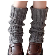レッグウォーマー キッズ 女の子 子供 ケーブルニット ロング 足首 ルーズソックス風 秋冬 防寒 暖かい 冷え取り 保温