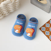 靴下 ショートソックス くるぶしソックス ベビー キッズ 子供用 赤ちゃん くつ下 滑り止め付き 裏起毛 裏ボア 女の子 男の子 赤ん坊 乳幼児 恐竜柄 暖かい 寒さ対策 防寒 あったか 可愛い