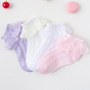 靴下 ショートソックス クルーソックス 子供 キッズ ベビー ジュニア 女の子 女子 女児 ソックス くつ下 薄目 通気性 フリル レース 刺繍 シンプル お洒落 可愛い キュート 女児 子ども