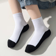 クルーソックス ショートソックス 3足セット キッズ ジュニア 男の子 女の子 子供用 靴下 くつ下 クルー丈 薄手 通気性 ツートンカラー シンプル カジュアル 普段使い 子ども