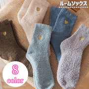 ルームソックス 靴下 くつ下 レディース 女性用 屋内 室内 もこもこ 冷え対策 防寒 あったかい かわいい ハート シンプル