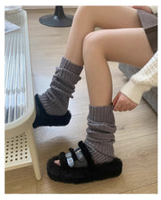 レッグウォーマー レディース レッグウェア ニット ルーズソックス風 ルーズ ソックス リブ シンプル 無地 かわいい おしゃれ 女子高生 学生 女性 大人女子 あったか あたたかい 防寒 寒さ対策 秋冬