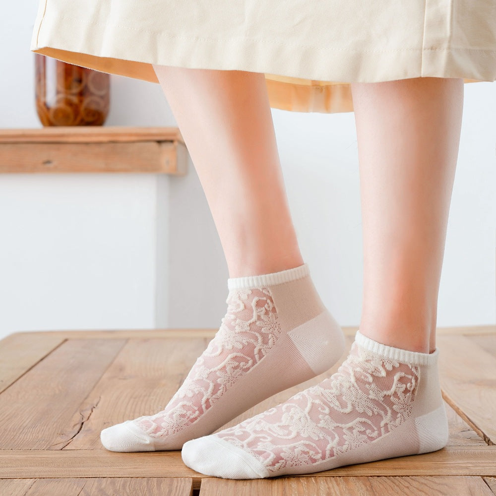 ショートソックス くるぶしソックス レディース 女性用 靴下 レース 商品画像2