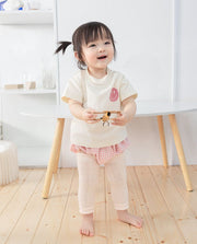 レッグウォーマー ベビー 赤ちゃん キッズ ロング 薄手メッシュ 通気性 吸汗 春夏秋 冷房対策 メロウフリル ケーブルニット風