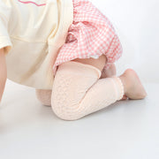 レッグウォーマー ベビー 赤ちゃん キッズ ロング 薄手メッシュ 通気性 吸汗 春夏秋 冷房対策 メロウフリル ケーブルニット風