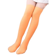 靴下 ハイソックス 子ども用 キッズ ベビー ジュニア 女の子 ロング 膝上 単色 無地 カラフル ヘビロテ カラバリ豊富