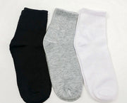 クルーソックス ショートソックス 単品 1足 靴下 メンズ 男性用 くつ下 無地 単色 定番 ベーシック 普段使い カジュアル オフィス シンプル モノトーン 黒 白 グレー ブラック ホワイト