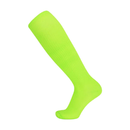 スポーツソックス 靴下 ハイソックス 大人用 子供用 メンズ 子供用×蛍光グリーン バリエーション画像