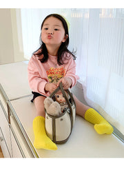クルーソックス 靴下 くつ下 子供用 キッズ ベビー 女の子 男の子 無地 リブ シンプル カジュアル 可愛い おしゃれ 単色 普段使い デイリー レッグウェア カラバリ豊富