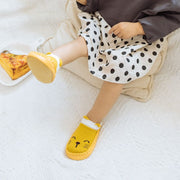 ブーティー ルームシューズ ソックスシューズ スリッパ 子ども用 ベビー 赤ちゃん 幼児 女の子 男の子 くるぶし丈 滑り止め付き 室内履き アニマル 動物 かわいい 耳付き ネコ ウサギ クマ