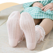 クルーソックス ショートソックス ダブルレース フリル キッズ ベビー 子供 女の子 靴下 くつ下 おしゃれ かわいい 無地 シンプル セレモニー