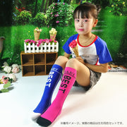 ハイソックス 二―ハイソックス 靴下 キッズ 子供 女の子 ティーン おしゃれ スポーティ ロゴ シンプル 小学生 学校 通学 長め ロング 膝丈 膝上 派手 韓国 ストリート フリーサイズ かかとなし 白 黒 メッシュ ネオン
