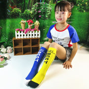 ハイソックス 二―ハイソックス 靴下 キッズ 子供 女の子 ティーン おしゃれ スポーティ ロゴ シンプル 小学生 学校 通学 長め ロング 膝丈 膝上 派手 韓国 ストリート フリーサイズ かかとなし 白 黒 メッシュ ネオン