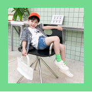 靴下 ソックス キッズ 子供用 マカロンカラー シンプル ルーズソックス くしゅくしゅ ミドル丈 かわいい 単色