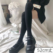 ニーハイソックス ハイソックス レディース 靴下 くつ下 オーバーニー 膝上 ひざ下 52cm丈 42cm丈 32cm丈 クルーソックス 薄手 伸縮性 シンプル 無地 単色 通学 通勤 カジュアル デイリー くつした 女性用 婦人用