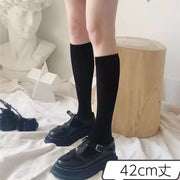 ニーハイソックス ハイソックス レディース 靴下 くつ下 オーバーニー 膝上 ひざ下 52cm丈 42cm丈 32cm丈 クルーソックス 薄手 伸縮性 シンプル 無地 単色 通学 通勤 カジュアル デイリー くつした 女性用 婦人用