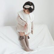 靴下 かかとなし ハイソックス キッズ ベビー ジュニア 子供用 女の子 くつ下 ドット柄 リボン カジュアル かわいい おしゃれ お出かけ 普段使い 女児 ファッション小物