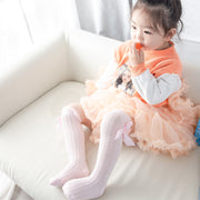 ニーハイソックス 靴下 キッズ ベビー 子供用 女の子 くつ下 ロング丈 膝上 リボン フリル レース 薄手 ガーリー 可愛い おしゃれ 赤ちゃん 乳幼児 子ども用 お出掛け