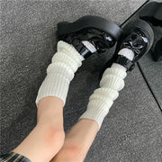 レッグウォーマー レディース レッグウェア フットウェア ルーズソックス ロング リブニット ゆったり ボリューム 防寒 寒さ対策 冷え防止 あったか 無地 単色 シンプル