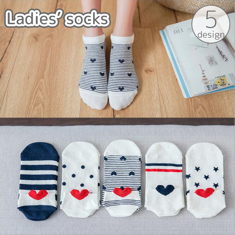ショートソックス くるぶしソックス アンクルソックス レディース 女性用 靴下 くつ下 くるぶし丈 ハート かわいい カジュアル 普段使い デイリー お出かけ
