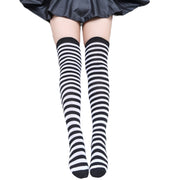 ニーハイソックス オーバーニーソックス トレンカソックス 先なし靴下 レディース 女性 ジュニア 女の子 ロングソックス 太もも丈 無地 ツートンカラー バイカラー ブラック ホワイト 可愛い キュート シンプル カジュアル おしゃれ ガーリー