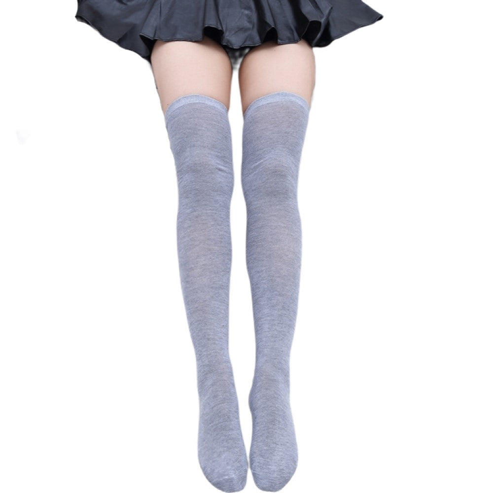 ニーハイソックス オーバーニーソックス トレンカソックス 先なし靴下 レディース 女性 ジュニア 女の子 ロングソックス 太もも丈 無地 ツートンカラー バイカラー ブラック ホワイト 可愛い キュート シンプル カジュアル おしゃれ ガーリー