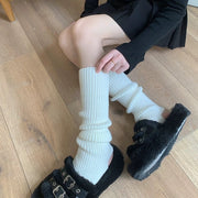 レッグウォーマー レディース レッグカバー ルーズソックス風 ロング ゆったり リブニット 防寒 暖かい 寒さ対策 保温 かわいい おしゃれ 無地