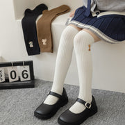 ハイソックス 靴下 ソックス 子供 キッズ 女の子 ワンポイント 熊 くま クマ 黒 白 かわいい フォーマル