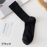 クルーソックス 靴下 くつ下 レディース 女性用 無地 リブ 薄手 シンプル 単色 カジュアル 可愛い おしゃれ 普段使い デイリー おでかけ 通勤 通学 レッグウェア