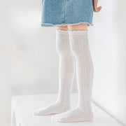 ハイソックス ソックス 靴下 かかとなし 子供 キッズ ジュニア 女の子 ロング丈 ニーハイソックス メッシュ 通気性 おしゃれ かわいい