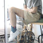 靴下 レディース ソックス 女性用 リブ リブソックス リング タグ フットウエア クルー丈 クルーソックス おしゃれ シンプル 無地 ワンポイント バイカラー ブラウン グレー ブラック ホワイト イエロー レッド ブルー グリーン オレンジ